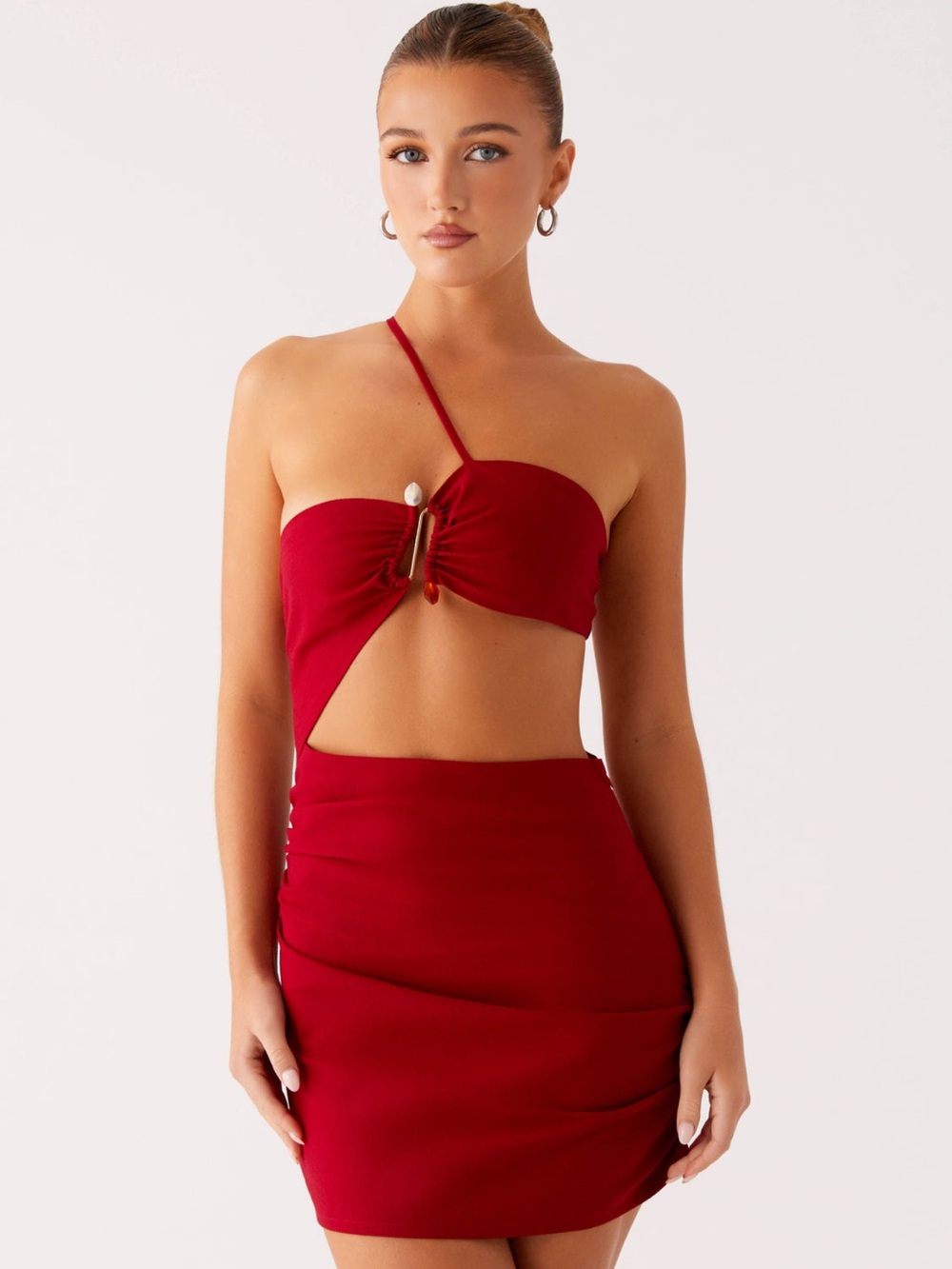 Peppermayo Scarlet Cutout Mini Skirt